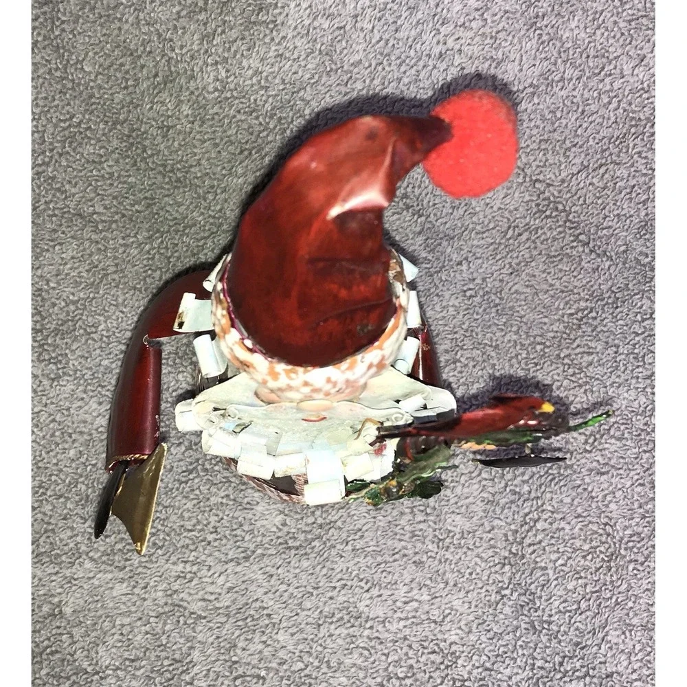 Hand Painted Metal‎ Santa Figurine Christmas Decor 11